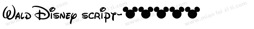 Wald Disney script字体转换